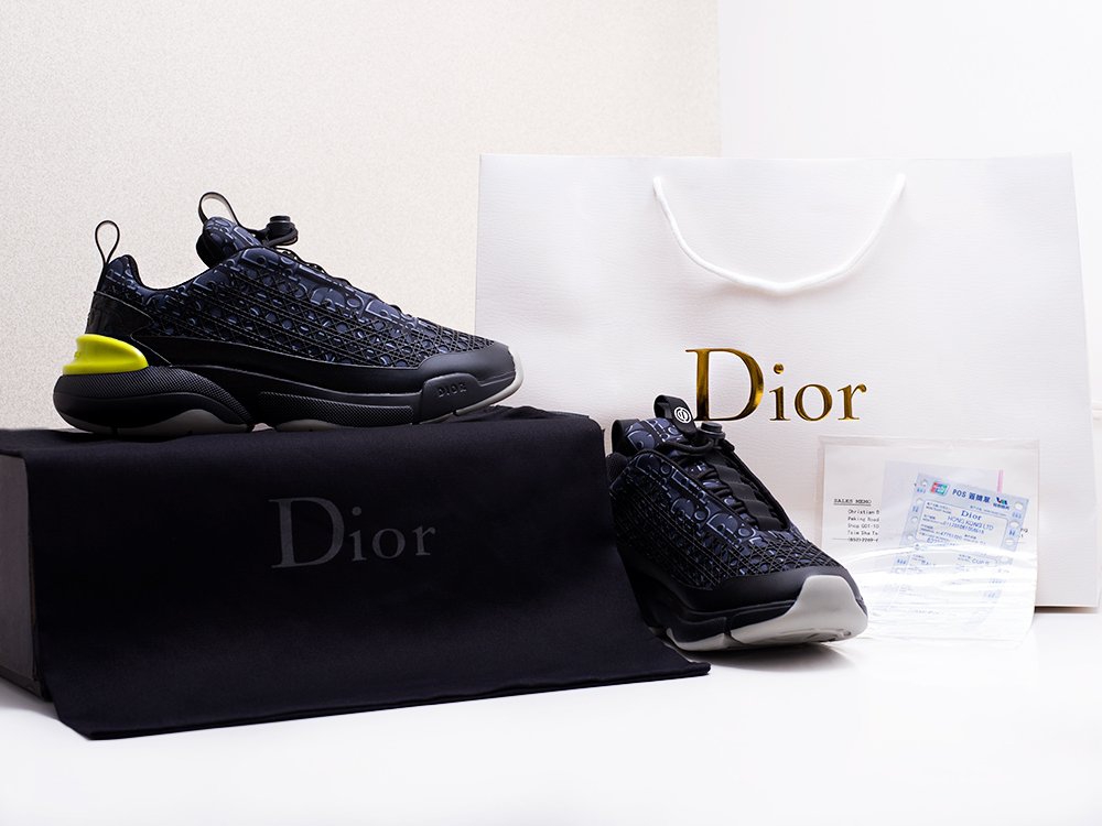 мужские кроссовки Dior Homme B24 Dark Blue / Black / Yellow