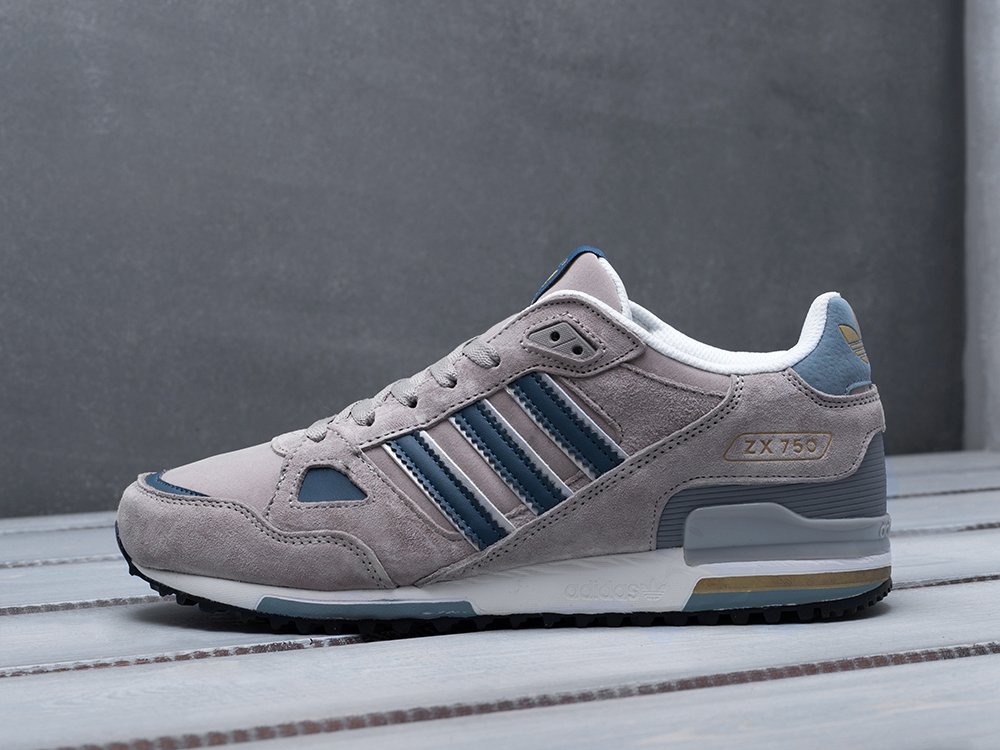 мужские кроссовки Adidas ZX 750 Grey / Navy Blue / White