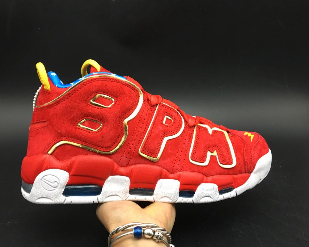 мужские кроссовки Nike Air More Uptempo Doernbecher Red Suede