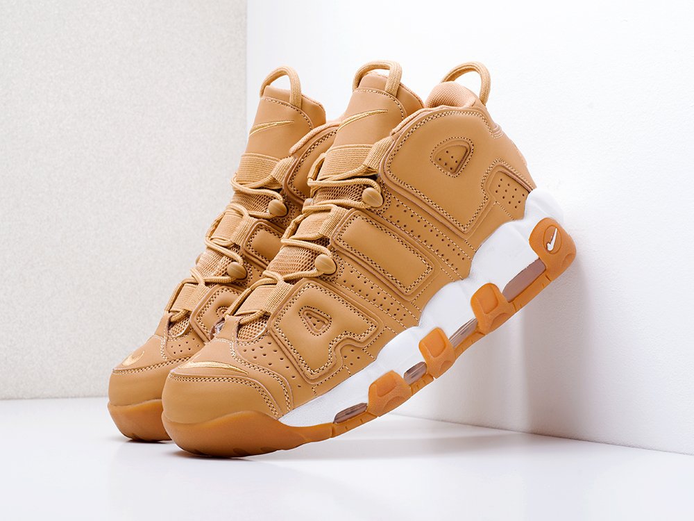 мужские кроссовки Nike Air More Uptempo Flax Buttery Wheat / White