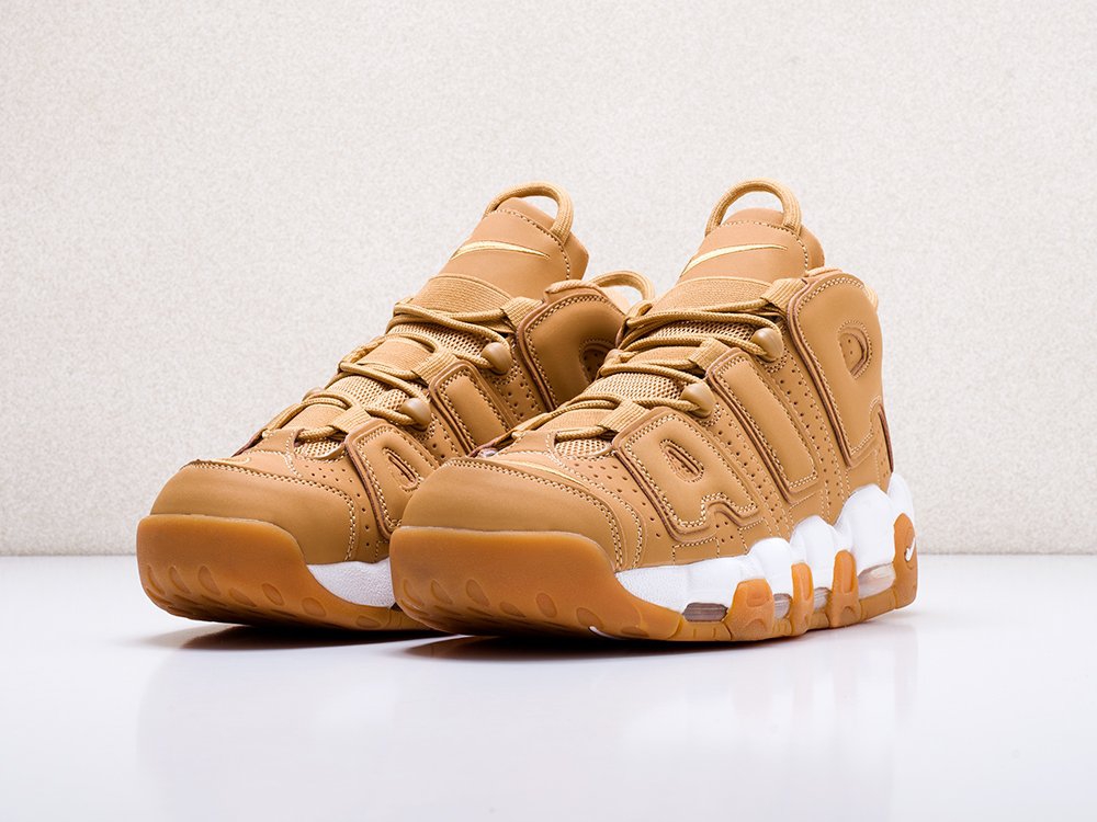 мужские кроссовки Nike Air More Uptempo Flax Buttery Wheat / White