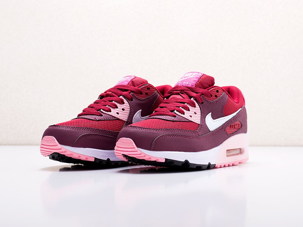 женские кроссовки Nike Air Max 90 WMNS Burgundy / Red / Pink