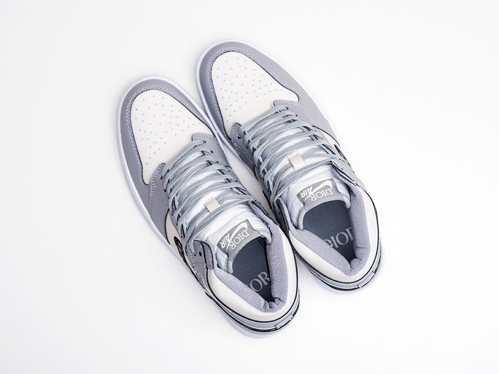 Nike Air Jordan 1 серые мужские (AR14582) - фото 6 Nike Air Jordan 1 серые мужские (AR14582) - фото 6