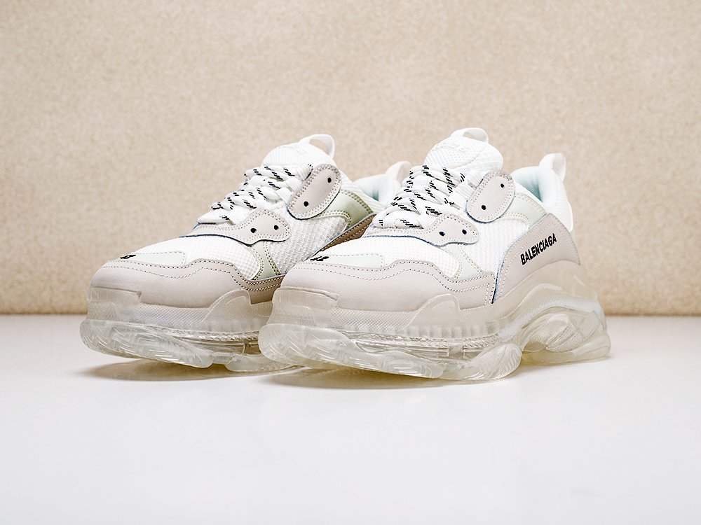 Balenciaga Triple S Сlear Sole белые мужские (AR14590) - фото 3 Balenciaga Triple S Сlear Sole белые мужские (AR14590) - фото 3
