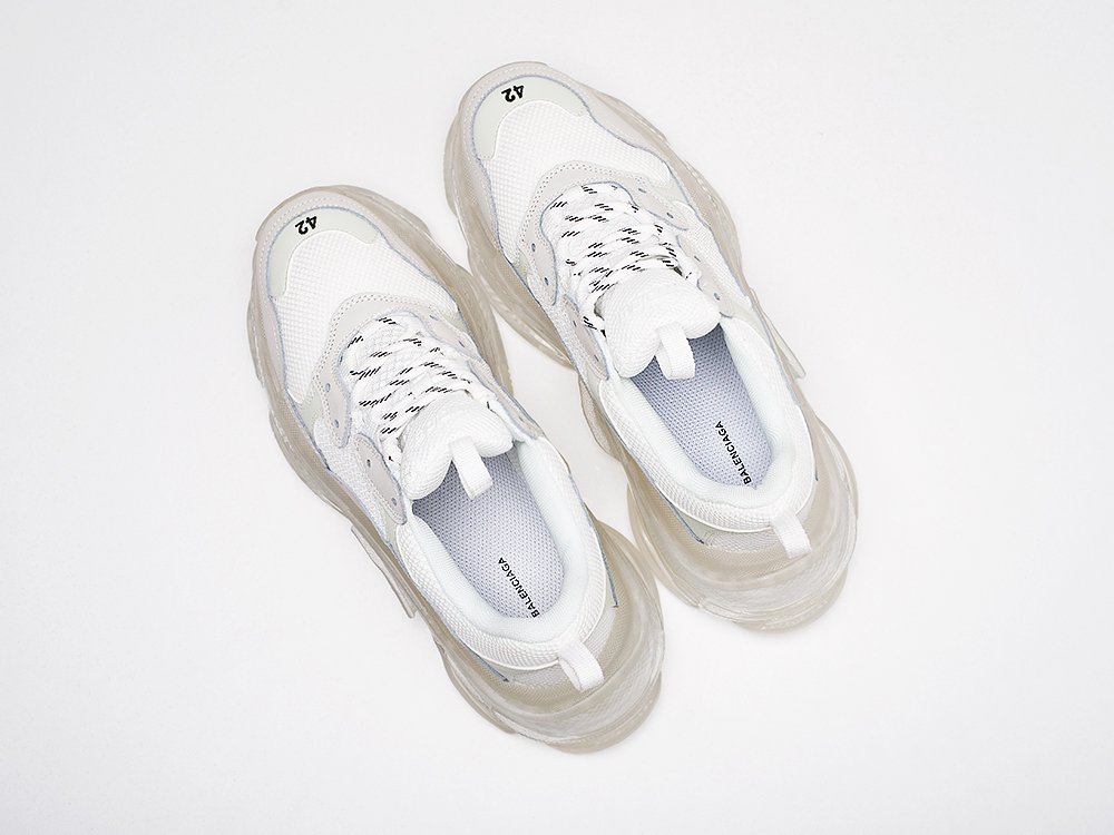 Мужские кроссовки Balenciaga Triple S Сlear Sole White / Cream (40-45 размер) фото 6