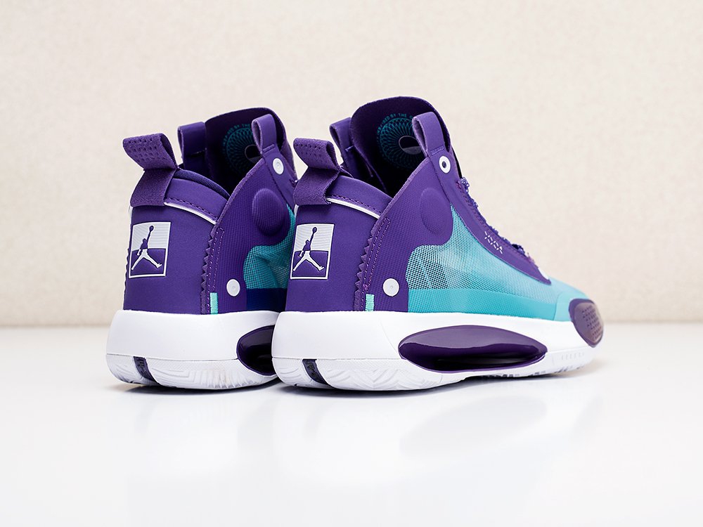 Мужские кроссовки Nike Air Jordan XXXIV Hornets PE Blue Lagoon/Grand Purple-White (40-45 размер) фото 5