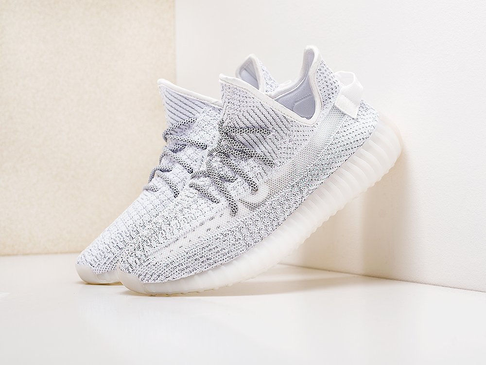 Adidas Yeezy 350 Boost v2 Static Reflective белые мужские (AR14724) - фото 2