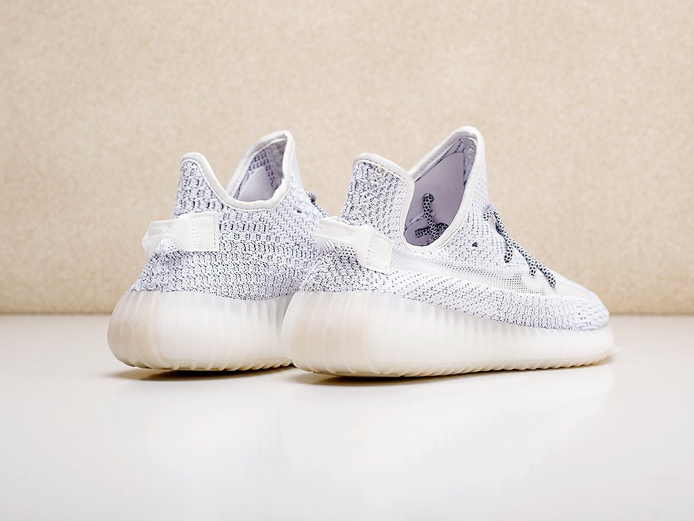 Adidas Yeezy 350 Boost v2 Static Reflective белые мужские (AR14724) - фото 4