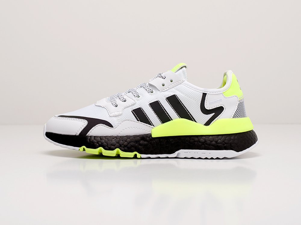 мужские кроссовки Adidas Nite Jogger White / Nenon Yellow