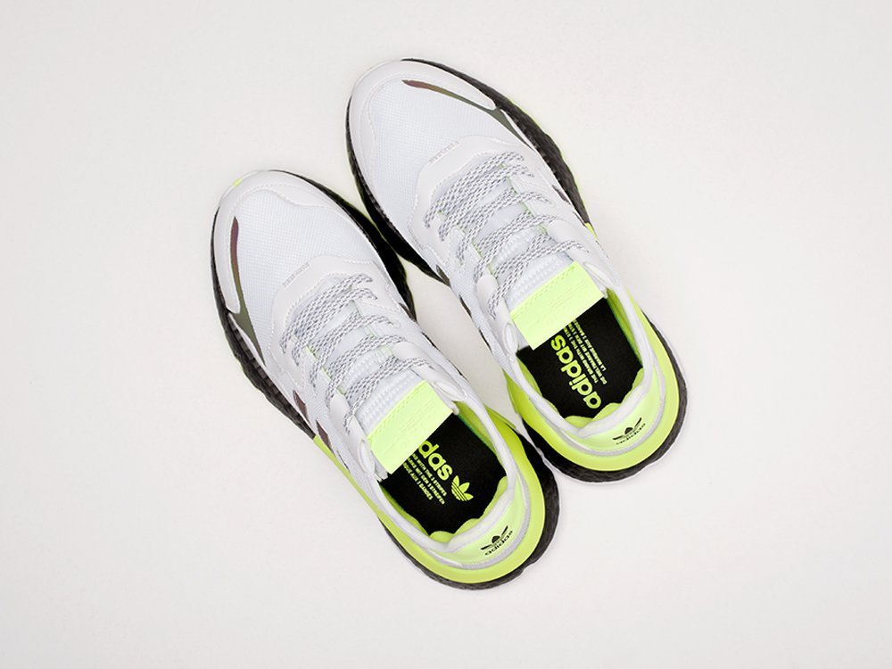 мужские кроссовки Adidas Nite Jogger White / Nenon Yellow