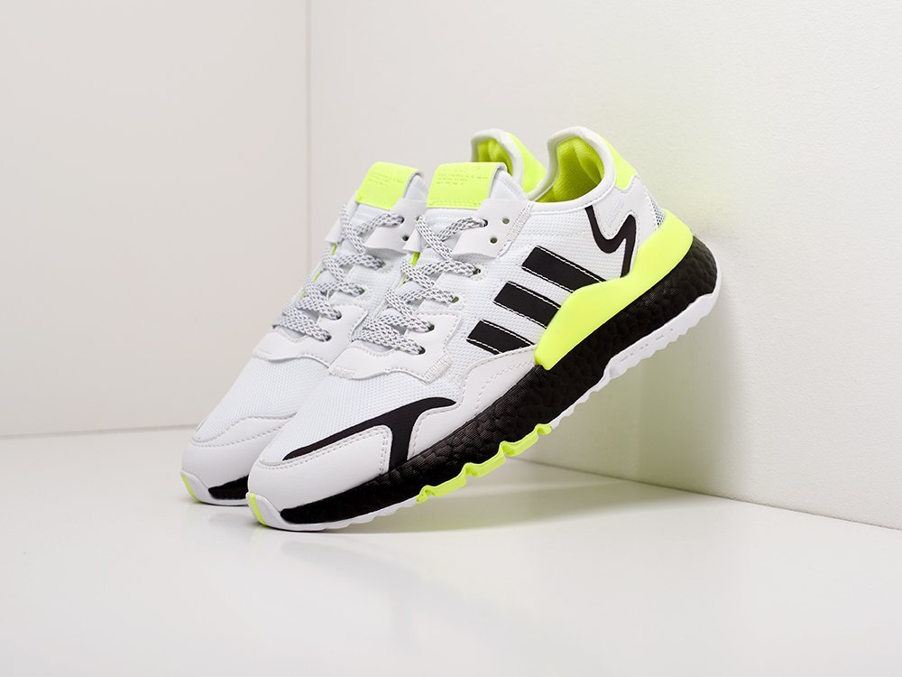женские кроссовки Adidas Nite Jogger WMNS White / Neon Green