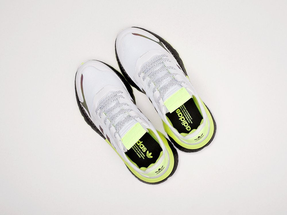 женские кроссовки Adidas Nite Jogger WMNS White / Neon Green