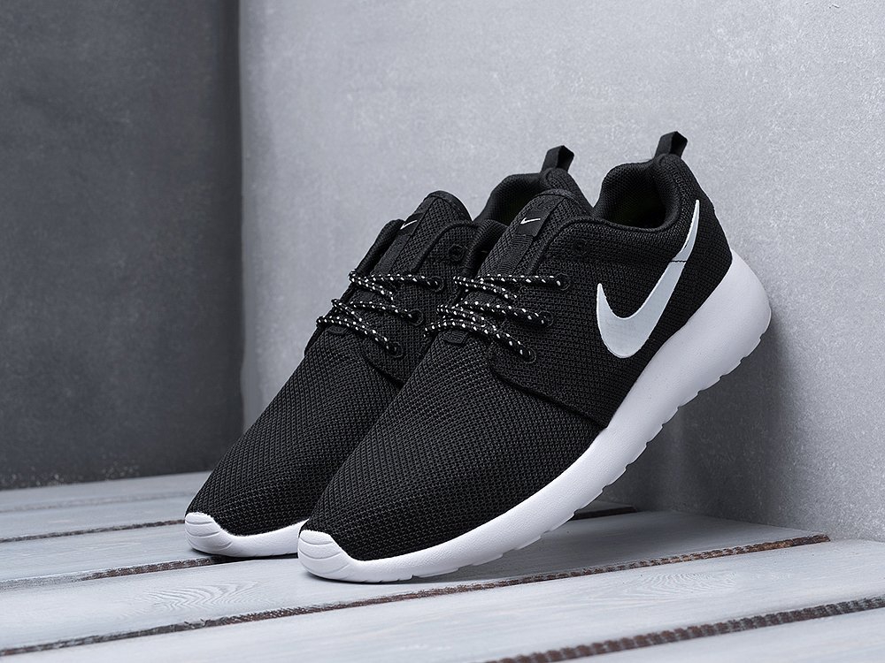 Nike Roshe Run черные текстиль мужские (AR15241) - фото 2 Nike Roshe Run черные текстиль мужские (AR15241) - фото 2