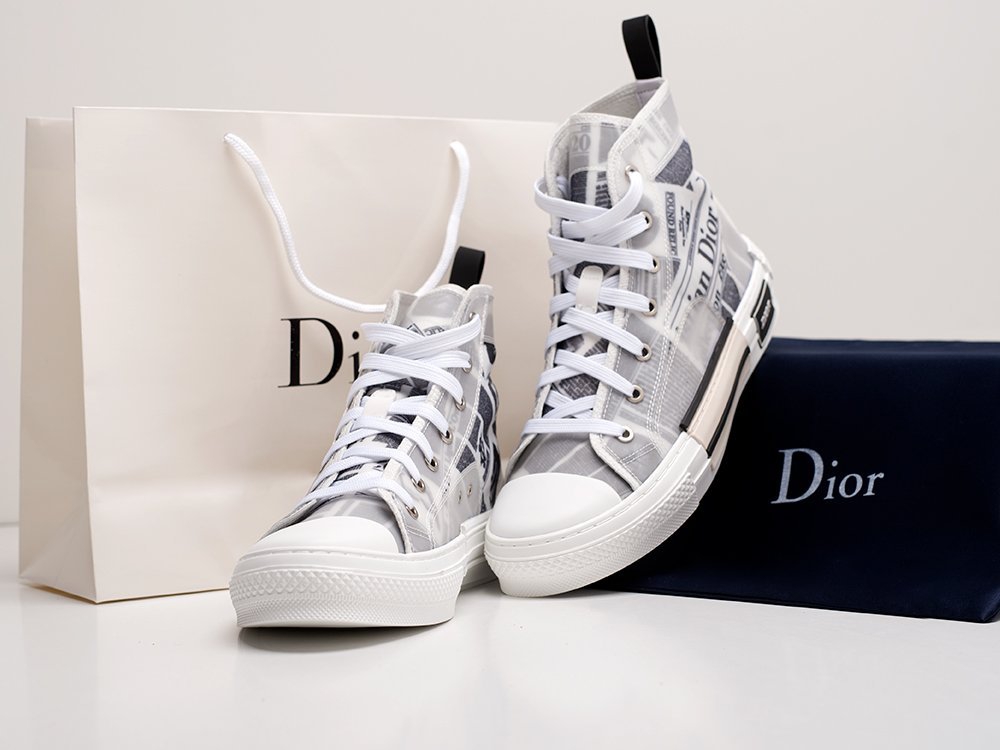 Женские кроссовки Dior B23 High-Top WMNS White Dior Oblique Technical Fabric (36-40 размер) фото 7