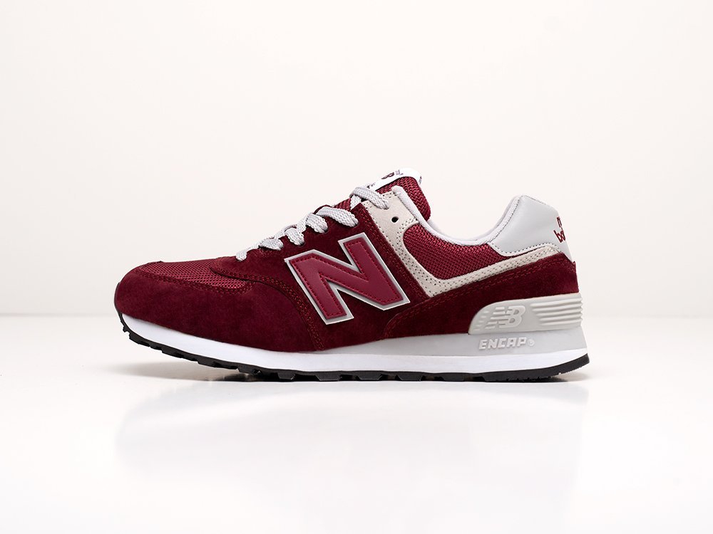 New Balance 574 бордовые мужские (AR15275) - фото 1 New Balance 574 бордовые мужские (AR15275) - фото 1