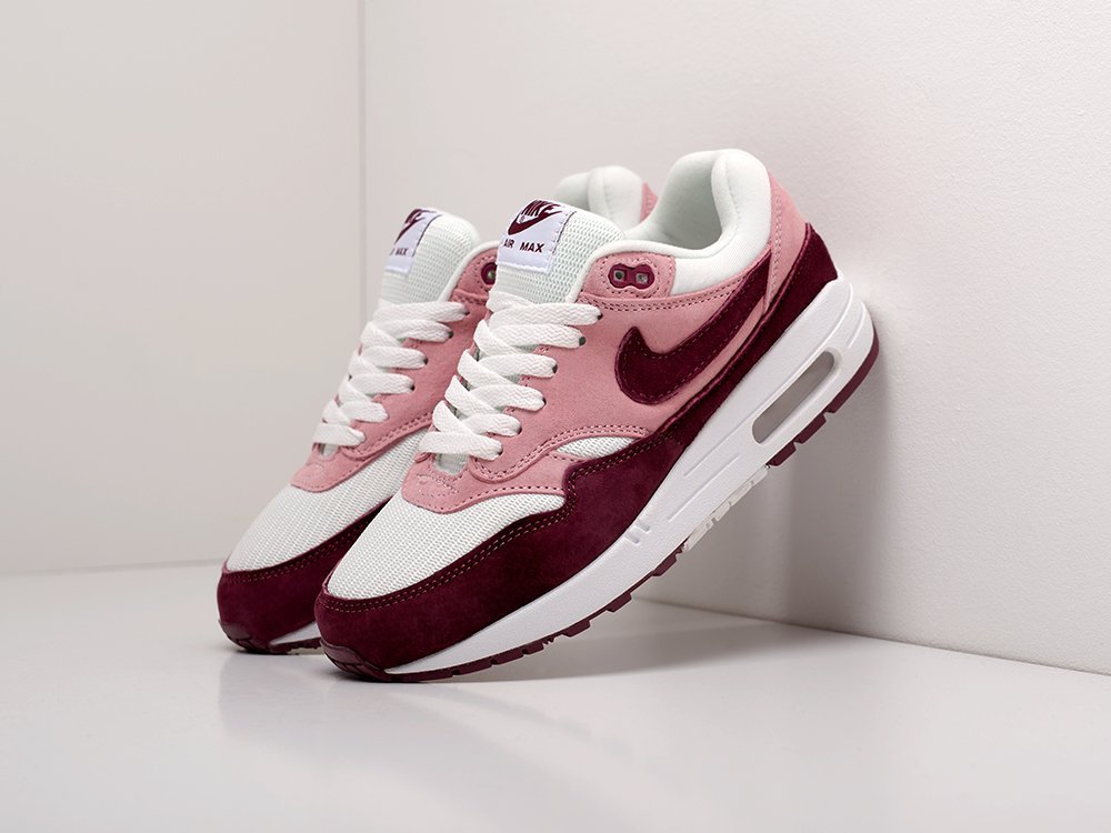 Женские кроссовки Nike Air Max 1 WMNS Maroon Pink White (36-40 размер) фото 2