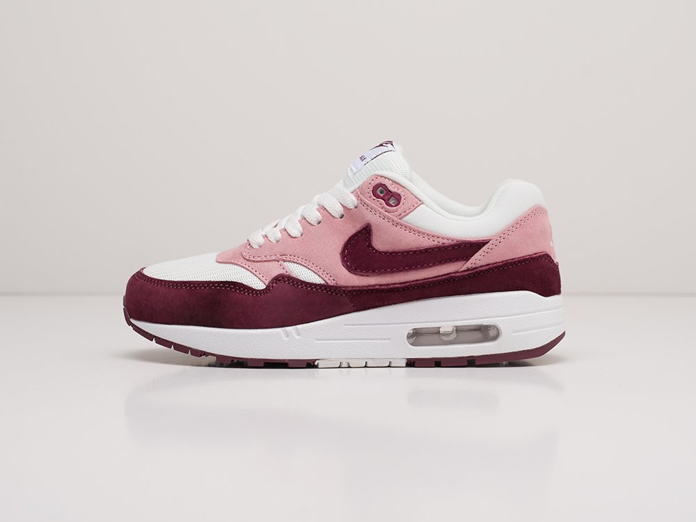 Женские кроссовки Nike Air Max 1 WMNS Maroon Pink White (36-40 размер) фото 1