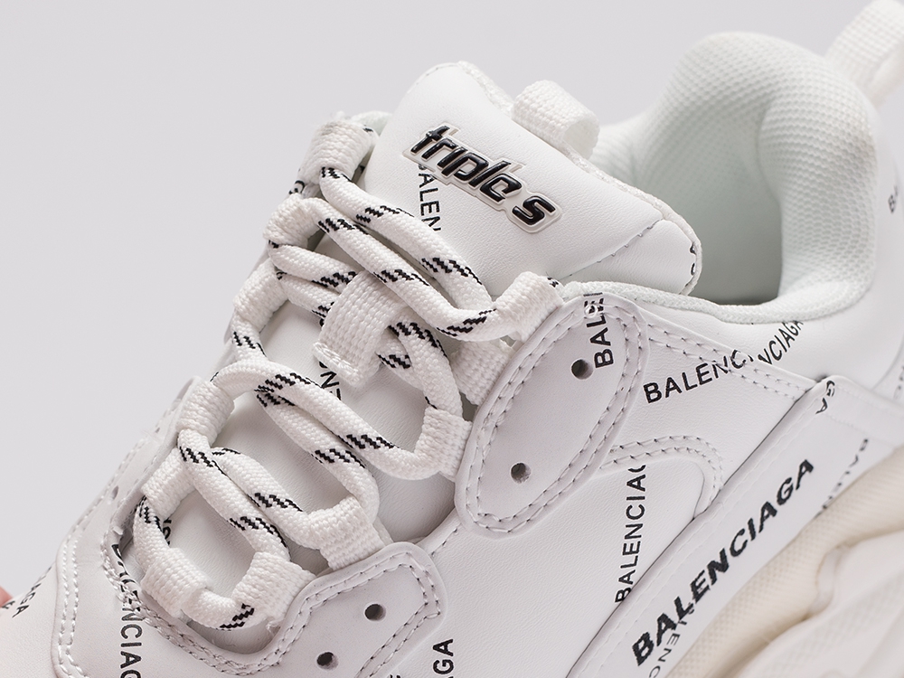 Мужские кроссовки Balenciaga Triple S All White (40-45 размер) фото 6