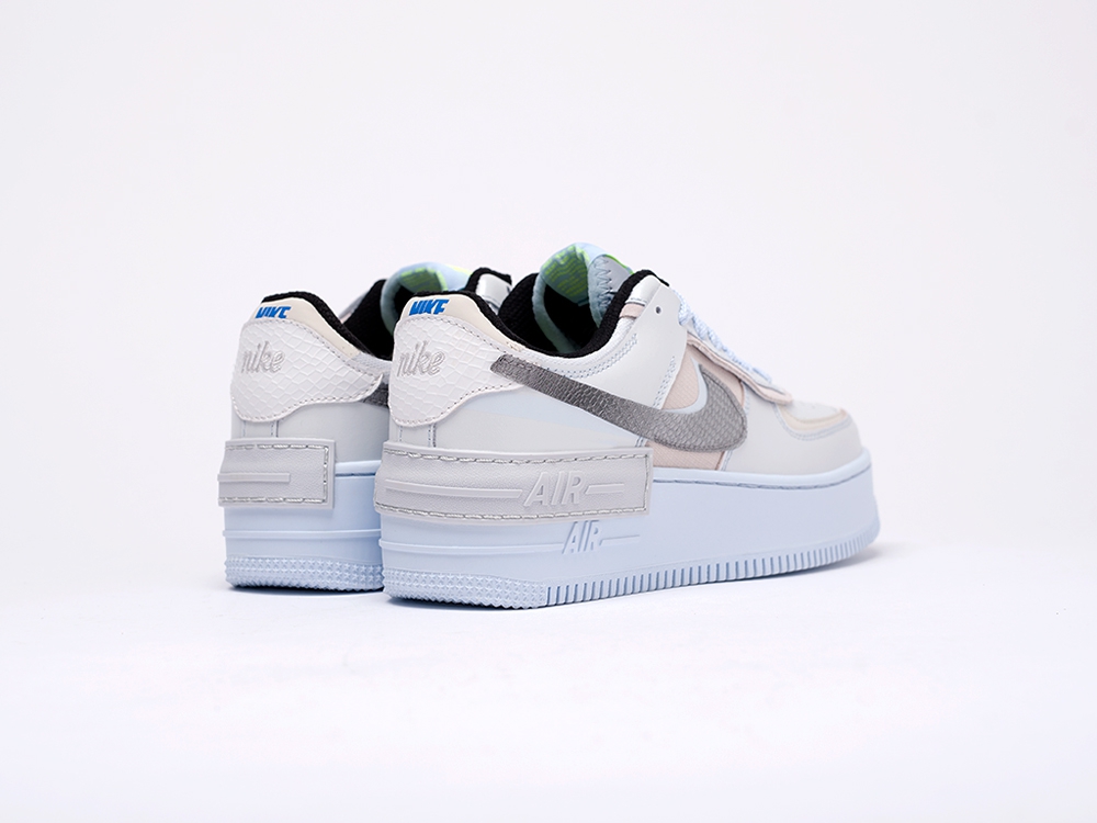 Nike Air Force 1 Shadow WMNS Pure Platinum Snakeskin Blue бежевые женские (AR15614) - фото 4 Nike Air Force 1 Shadow WMNS Pure Platinum Snakeskin Blue бежевые женские (AR15614) - фото 4