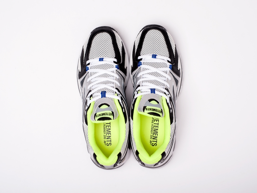 мужские кроссовки Reebok x Vetements Spike Runner 200 White Black Silver Volt