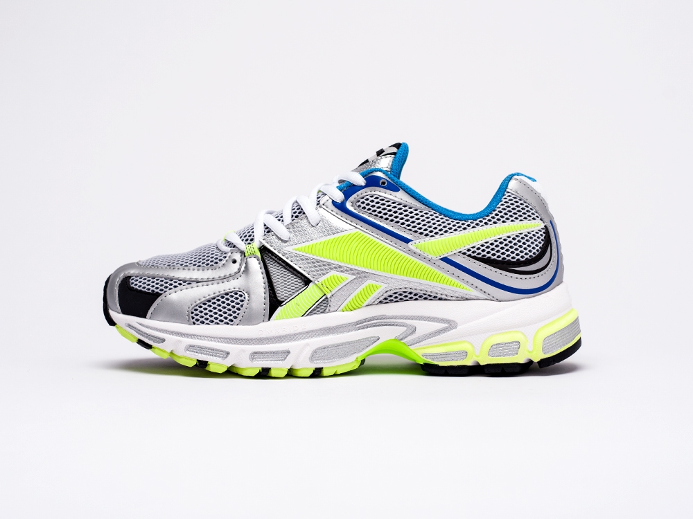 мужские кроссовки Reebok x Vetements Spike Runner 200 Silver / Neon-Green / White / Blue