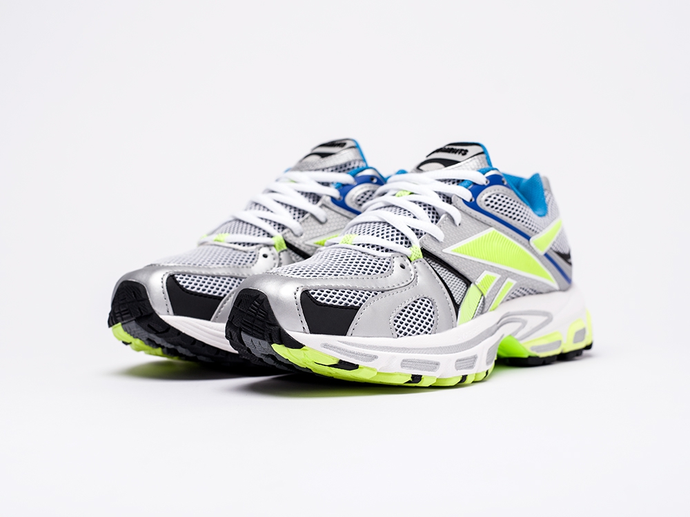 мужские кроссовки Reebok x Vetements Spike Runner 200 Silver / Neon-Green / White / Blue