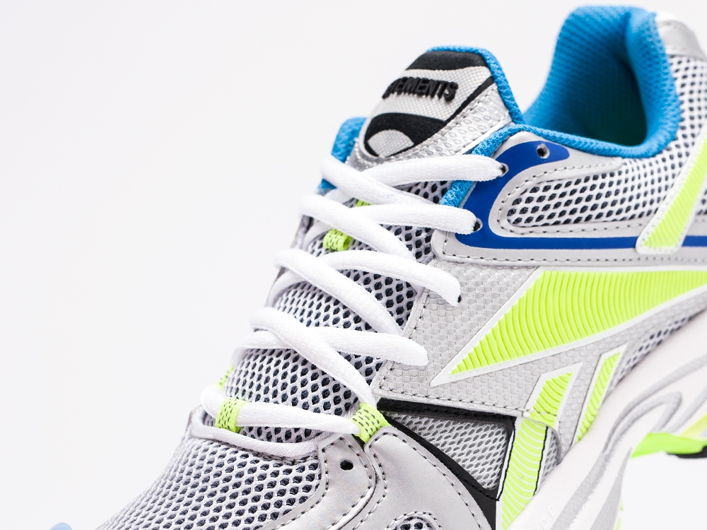 мужские кроссовки Reebok x Vetements Spike Runner 200 Silver / Neon-Green / White / Blue