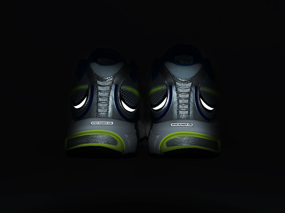 мужские кроссовки Reebok x Vetements Spike Runner 200 Silver / Neon-Green / White / Blue