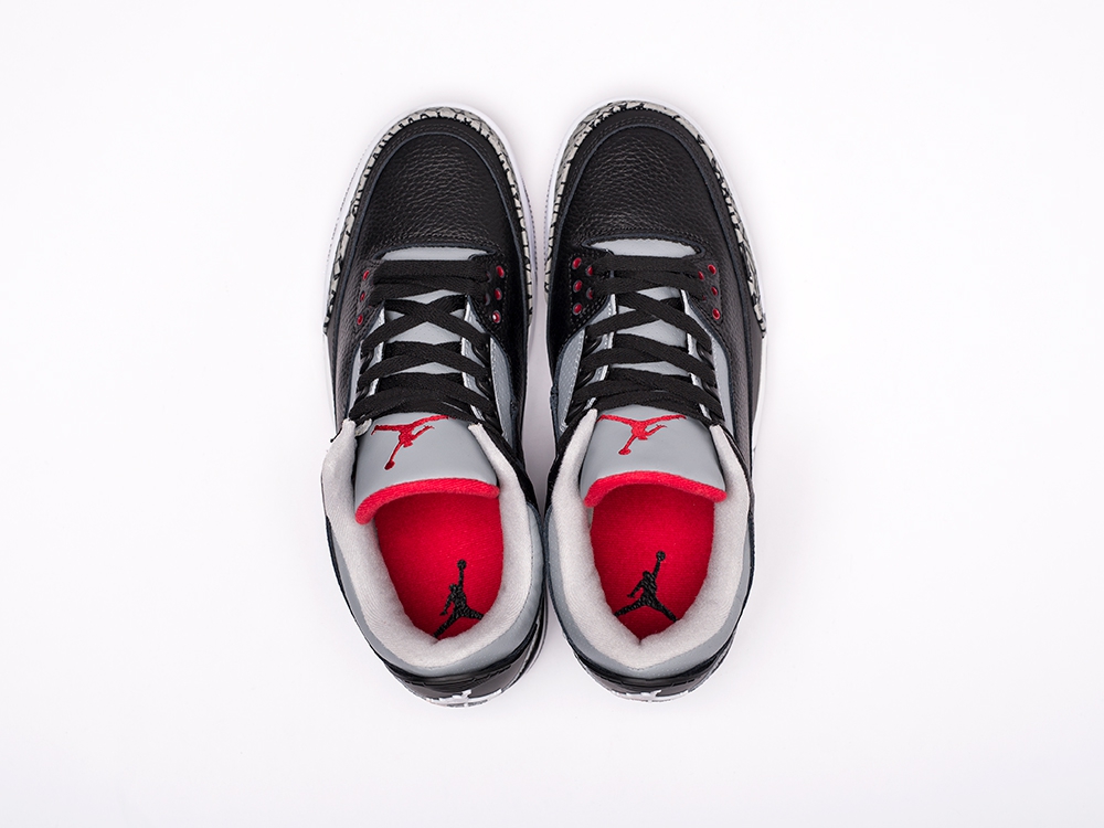 Nike Air Jordan 3 Black Cement 2018 черные мужские (AR15821) - фото 3