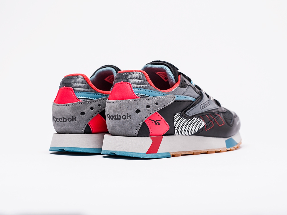 мужские кроссовки Reebok Classic Leather ATI 90s Black / Black / Alloy / Neon Red