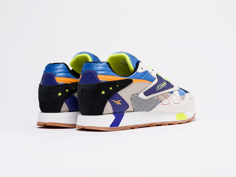 мужские кроссовки Reebok Classic Leather ATI 90s Cream / Sand / Cobalt / Lime