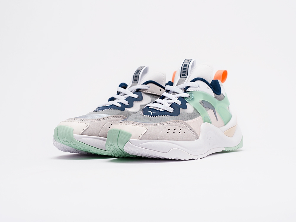 женские кроссовки Puma Rise WMNS White-Mist / Green-Cantaloupe