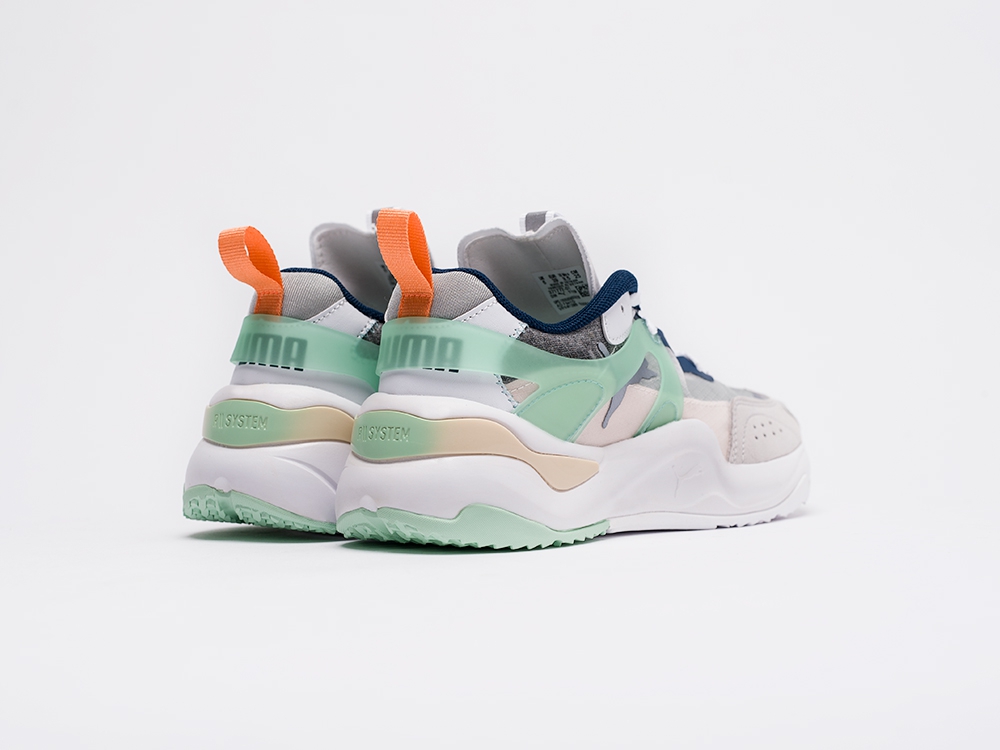 женские кроссовки Puma Rise WMNS White-Mist / Green-Cantaloupe