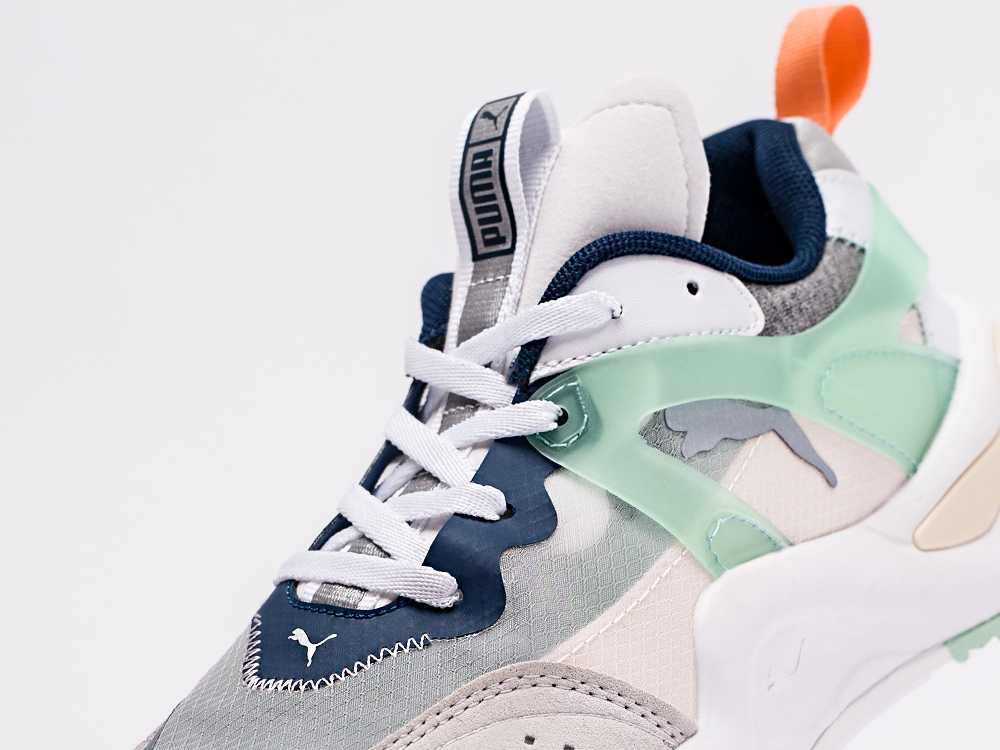 женские кроссовки Puma Rise WMNS White-Mist / Green-Cantaloupe