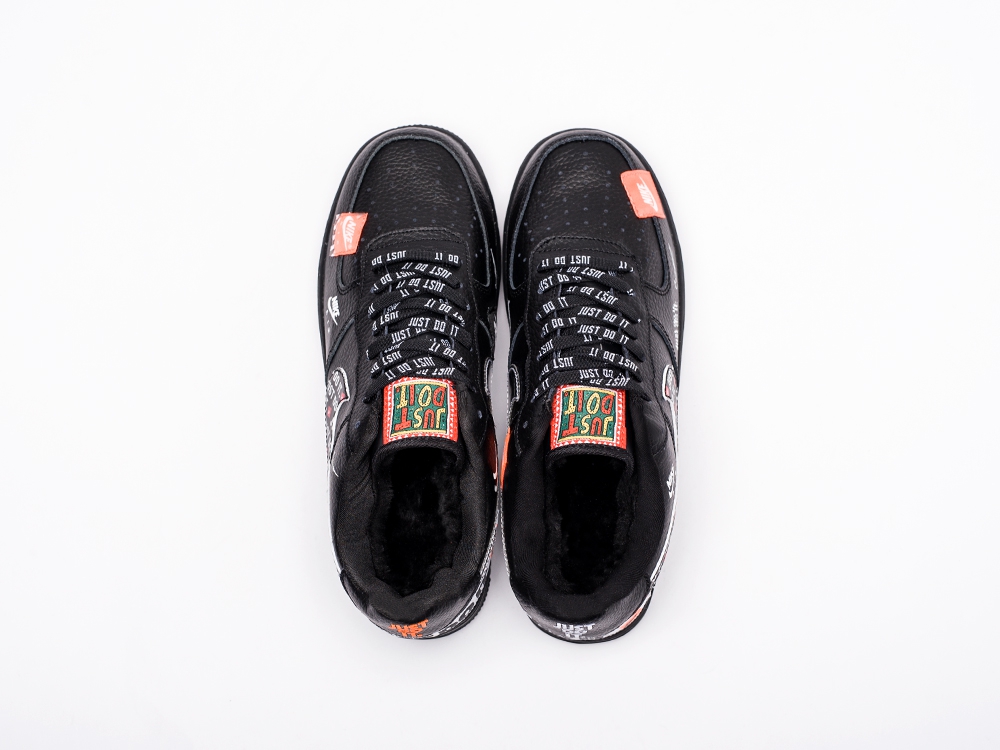мужские кроссовки Nike Air Force 1 Low JDI Winter Black / Black / Orange