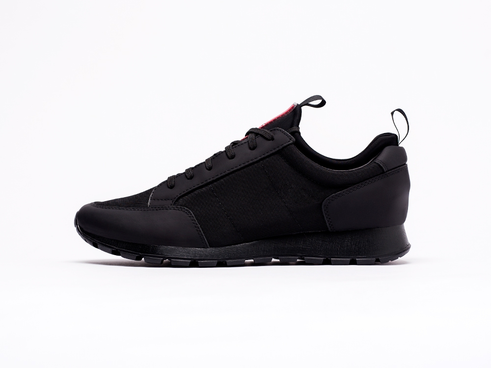 prada runners black and red