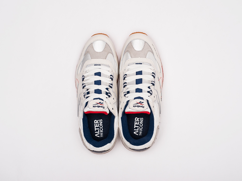 женские кроссовки Reebok Classic Leather ATI 90s WMNS Chalk / Grey / Washedblue / Red