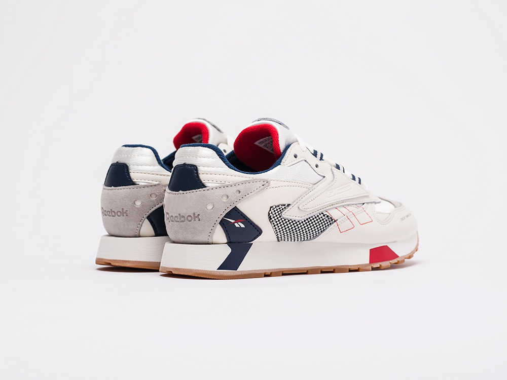 женские кроссовки Reebok Classic Leather ATI 90s WMNS Chalk / Grey / Washedblue / Red