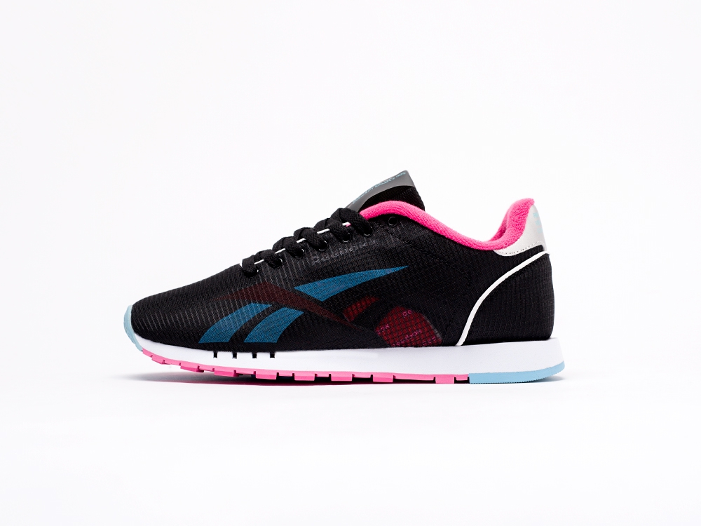 женские кроссовки Reebok Classic Leather ATI Transparency WMNS Black / Pink / Blue