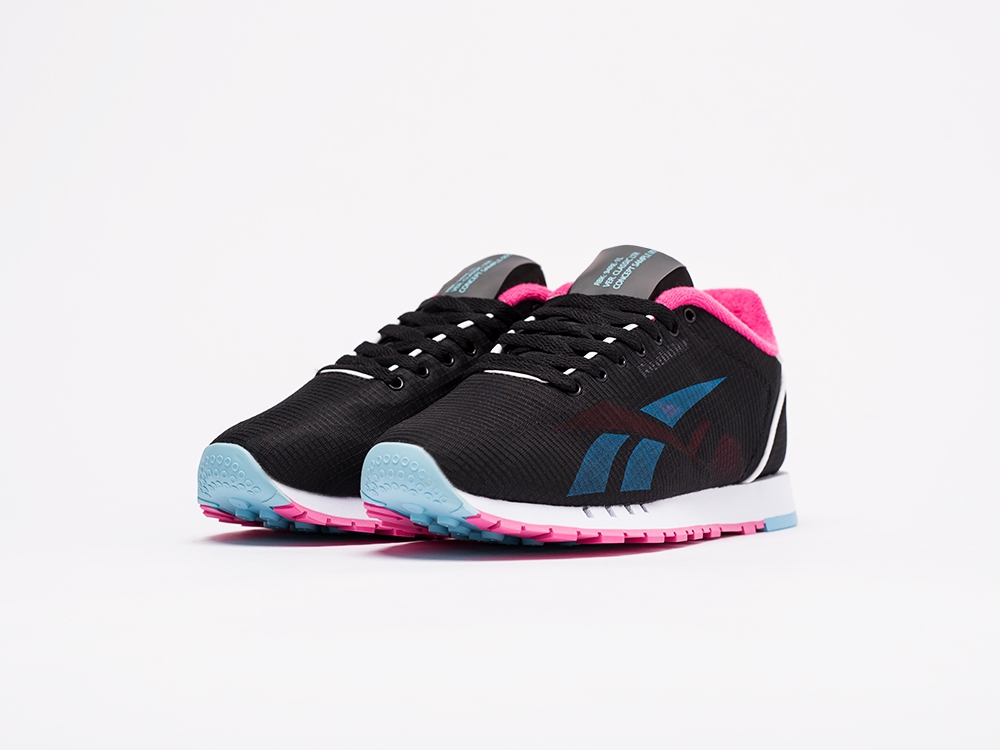 женские кроссовки Reebok Classic Leather ATI Transparency WMNS Black / Pink / Blue