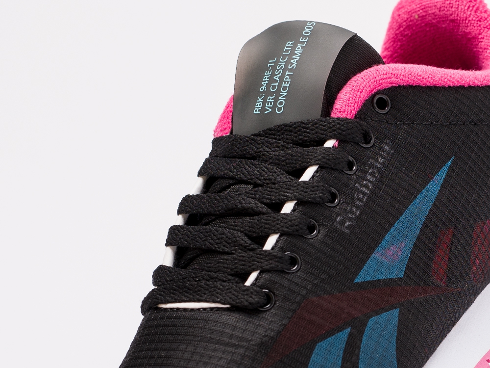 женские кроссовки Reebok Classic Leather ATI Transparency WMNS Black / Pink / Blue