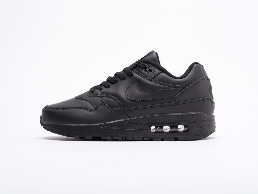 Мужские кроссовки Nike Air Max 1 All Black Leather (40-45 размер) фото 1
