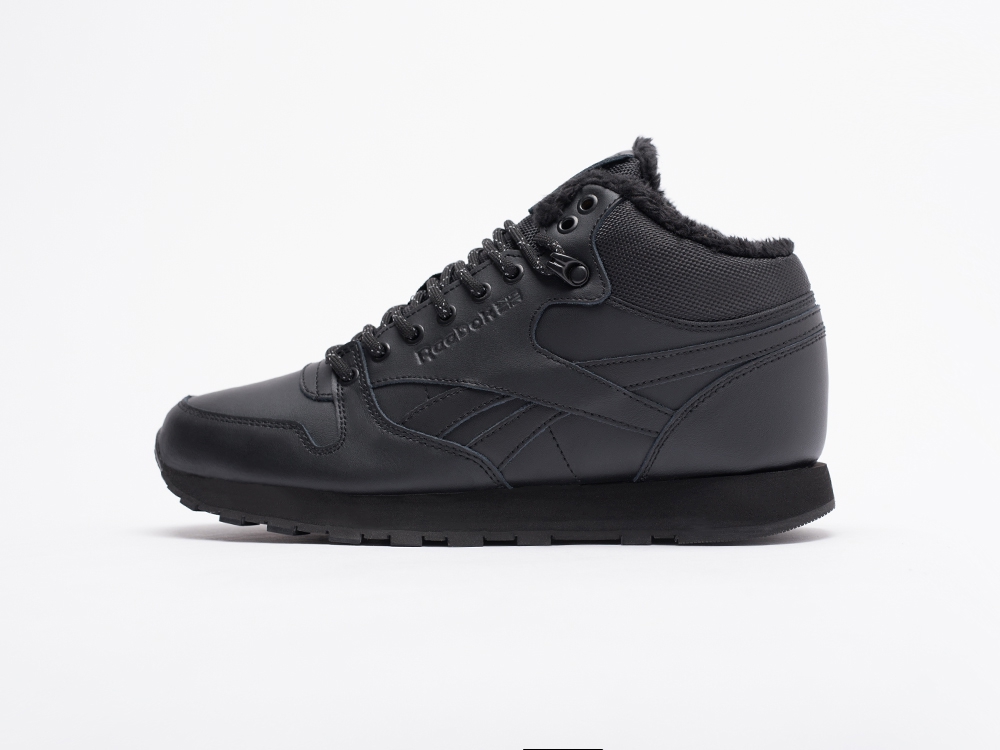 Reebok Classic Leather Mid Ripple черные мужские (AR16272) - фото 1 Reebok Classic Leather Mid Ripple черные мужские (AR16272) - фото 1