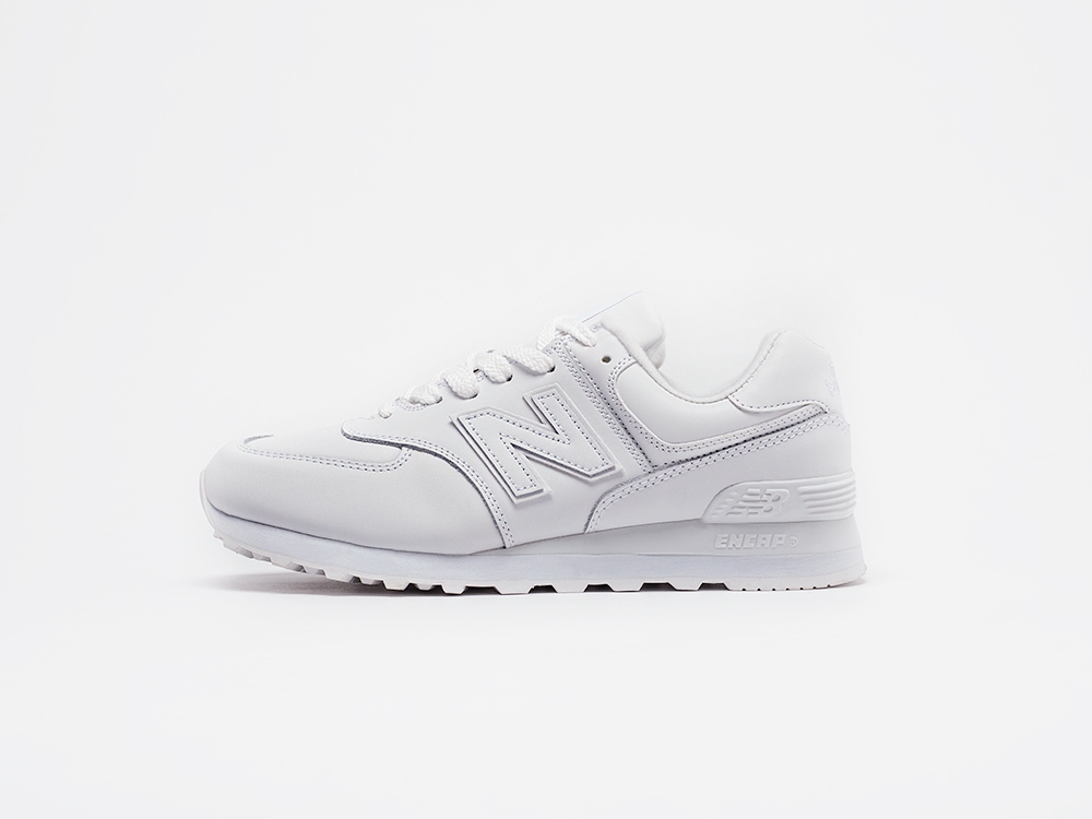 женские кроссовки New Balance 574 WMNS Leather Clear White