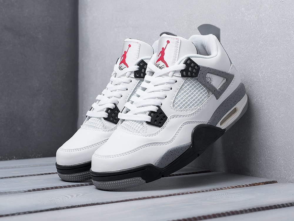 Nike Air Jordan 4 Retro белые мужские (AR18100) - фото 2 Nike Air Jordan 4 Retro белые мужские (AR18100) - фото 2