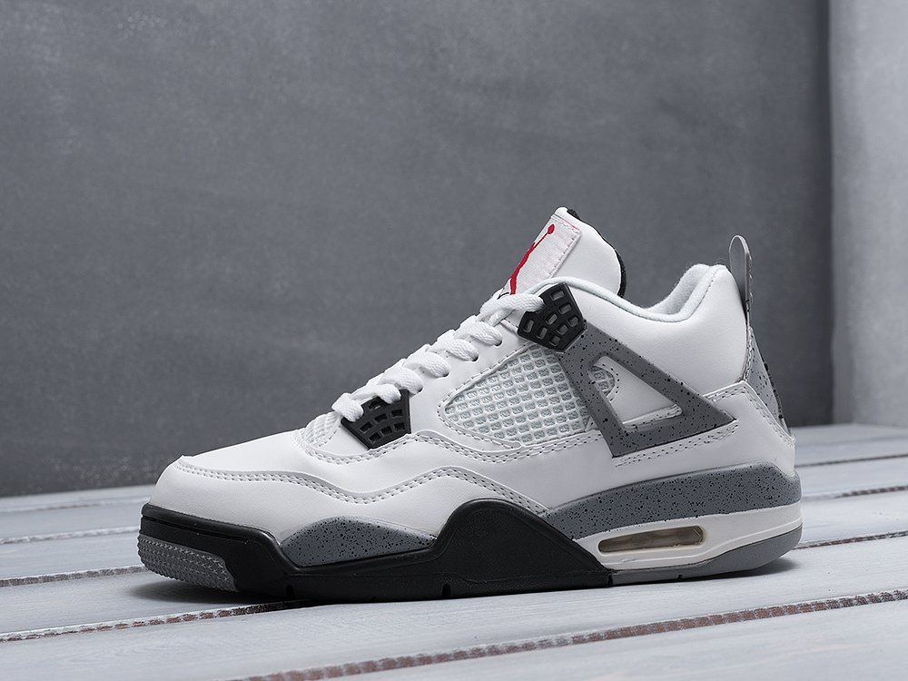 Nike Air Jordan 4 Retro белые мужские (AR18100) - фото 1 Nike Air Jordan 4 Retro белые мужские (AR18100) - фото 1