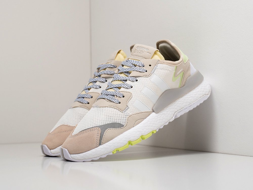 мужские кроссовки Adidas Nite Jogger White / Beige / Volt
