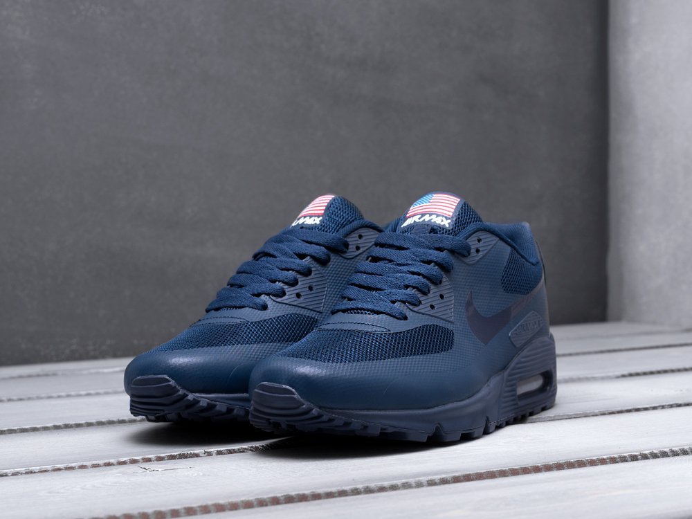 Nike Air Max 90 Hyperfuse Independence Day синие текстиль мужские (AR18449) - фото 3