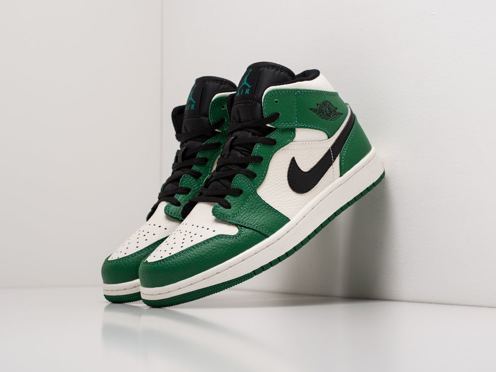 Nike Air Jordan 1 WMNS Mid Pine Green зеленые женские (AR18594) - фото 2