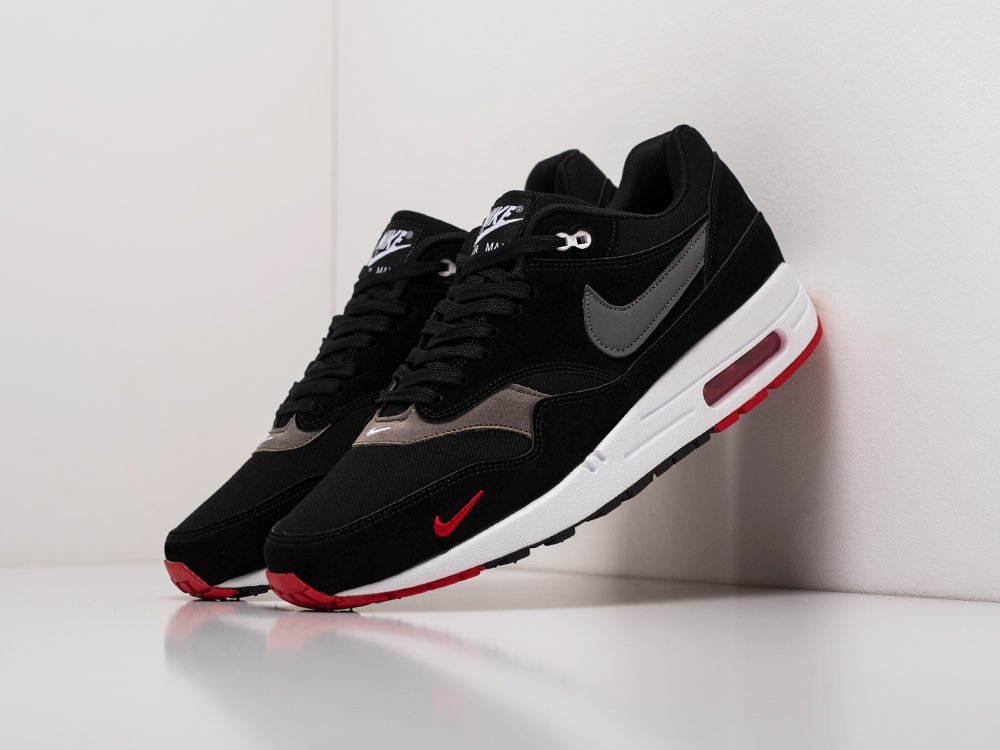 Nike Air Max 1 Mini Swoosh черные мужские (AR18634) - фото 2 Nike Air Max 1 Mini Swoosh черные мужские (AR18634) - фото 2